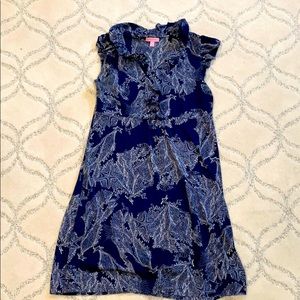 EUC Lilly Pulitzer navy coral print cotton dress